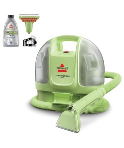 BISSELL Little Green Mini Portable Carpet and Upholstery Deep Cleaner, Car/Auto Detailer, with HydroRinse Self-Cleaning Tool and 4" Tough Stain Tool