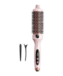 Wavytalk Thermal Brush, Blowout Boost 1.5 inch Heated Round Brush for Blowout Look, Dual Voltage, Pink, Sakura, Tourmaline Ceramic, Negative Ion Technology
