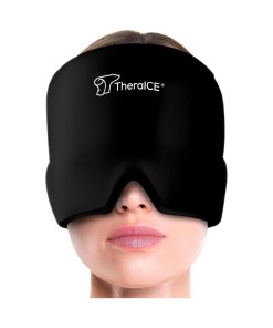 TheraICE Migraine Relief Cap, Soothing Headache Hat Ice Pack Mask, Face Cold Compress Cooling Gel Head Wrap Products for Tension, Stress & Hangover