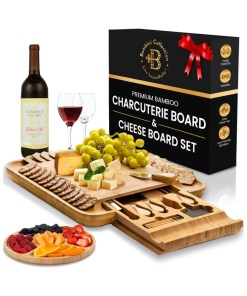 Bambüsi Charcuterie Boards Gift Set – Elegant Housewarming Gift for New Homes & Entertaining Couples