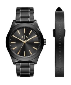 A|X Armani Exchange Watch with Three-Hand Analog Display