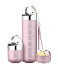 Zannaki Metal Travel Pill Organizer -  Mother's Day Gift