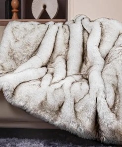 Touchat 1000GSM Faux Fur Throw Blanket - "Feels-Like-a-Hug" Gift