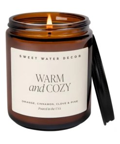 Sweet Water Decor Warm and Cozy Soy Candle - Cozy Gift
