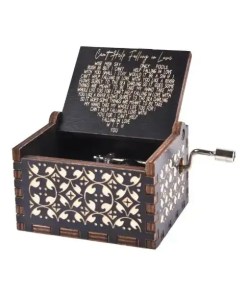 Can't Help Falling in Love Wood Music Box - Gift "From The Heart"