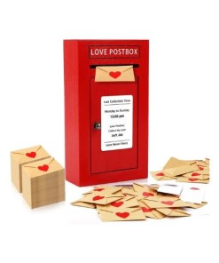 Love Postbox with 50 Mini Love Notes & Envelopes - From The Heart