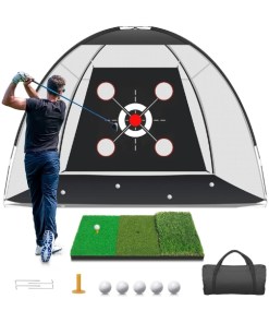 Golf Practice Net with Mat – Entertainment & Games Gift