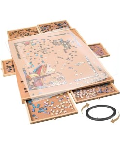Rotating Puzzle Board with Drawers – Entertainment & Games Gift