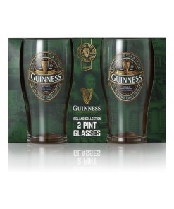 Guinness Stout Green Pint Glasses (Set of 2) – St. Patrick’s Day Gift
