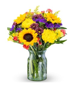 Benchmark Bouquets Flowering Fields (Vase Included) – “For Mom”