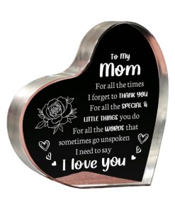 “I Love You Mom” Acrylic Keepsake – Heartfelt “For Mom” Gift
