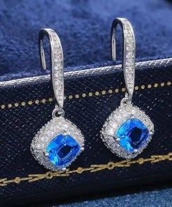 Lolvmvchi - 925 Sterling Silver Drop Earrings for Women