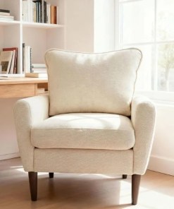 OLIXIS Comfy Accent Chair - Modern Lounge Sofa (Beige)