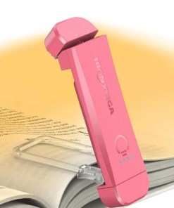 Book Reading Light - Rechargeable Clip on Booklight, 3 Amber Colors