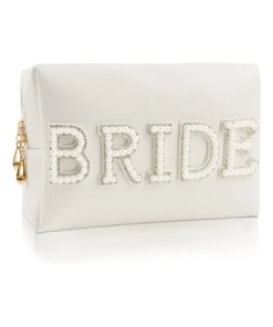 Bride Patch Letter Makeup Bag - Bachelorette Gift For Her