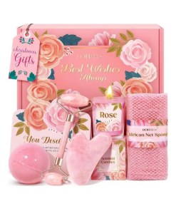 Gua Sha & Jade Roller Facial Tools Gifts Basket for Women